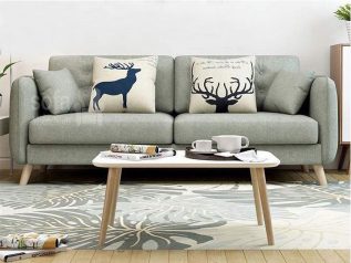 Băng ghế sofa vải nỉ phối màu xám được ưa chuộng nhiều nhỏ gọn hiện đại đơn giản mà đẹp SV058